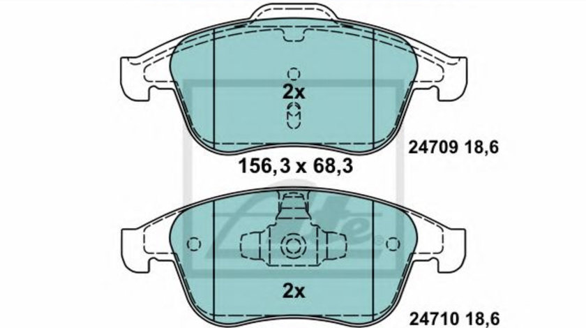 Set placute frana,frana disc RENAULT SCENIC III (JZ0/1) (2009 - 2016) ATE 13.0470-7249.2 piesa NOUA