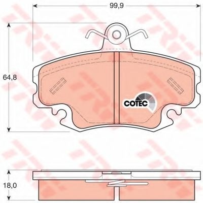 Set placute frana,frana disc RENAULT SYMBOL I (LB0/1/2) (1998 - 2008) TRW GDB1332 piesa NOUA