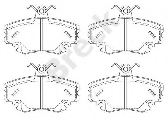 Set placute frana,frana disc RENAULT SYMBOL I (LB0/1/2) (1998 - 2008) Break 21463 00 702 10 piesa NOUA