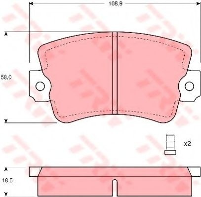 Set placute frana,frana disc RENAULT TRAFIC I bus (TXW) (1989 - 2001) TRW GDB243 piesa NOUA