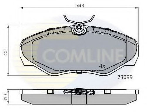 Set placute frana,frana disc RENAULT TRAFIC II platou / sasiu (EL) (2001 - 2014) COMLINE CBP01127 pi...