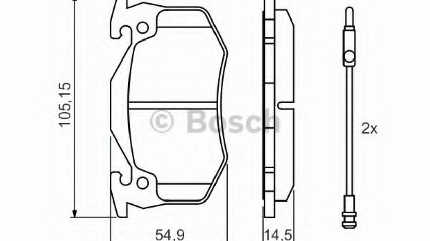 Set placute frana,frana disc RENAULT TWINGO I (C06) (1993 - 2012) BOSCH 0 986 466 346 piesa NOUA