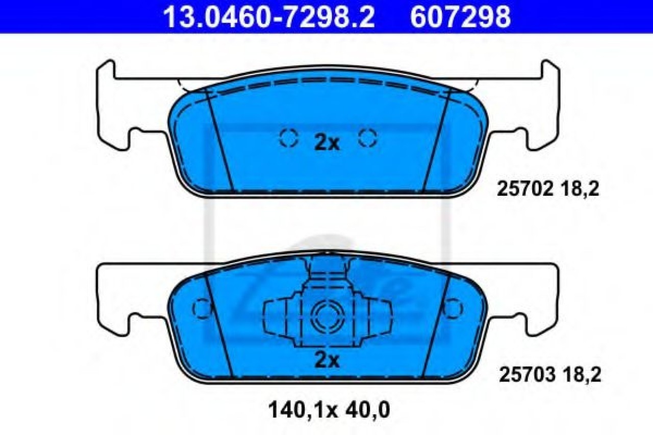 Set placute frana,frana disc RENAULT TWINGO III (2014 - 2016) ATE 13.0460-7298.2 piesa NOUA