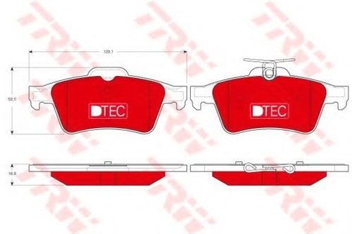 Set placute frana,frana disc RENAULT VEL SATIS (BJ0) (2002 - 2016) TRW GDB1621DTE piesa NOUA