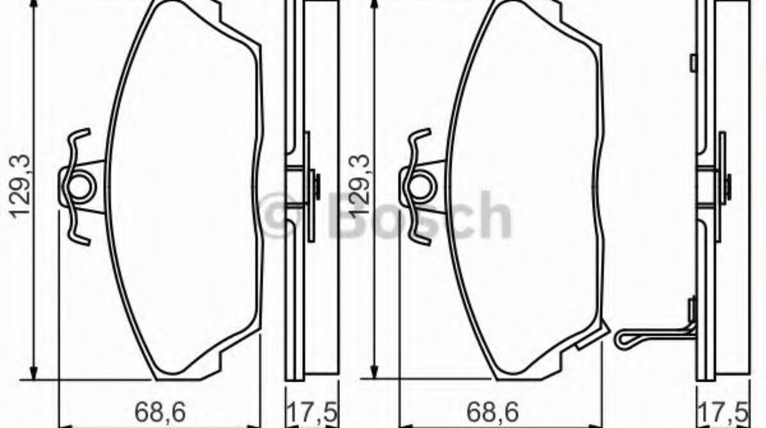 Set placute frana,frana disc ROVER 25 (RF) (1999 - 2005) BOSCH 0 986 495 233 piesa NOUA