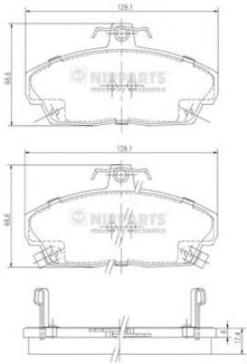 Set placute frana,frana disc ROVER 45 (RT) (2000 - 2005) NIPPARTS J3604031 piesa NOUA