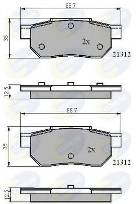 Set placute frana,frana disc ROVER 45 (RT) (2000 - 2005) COMLINE CBP0460 piesa NOUA