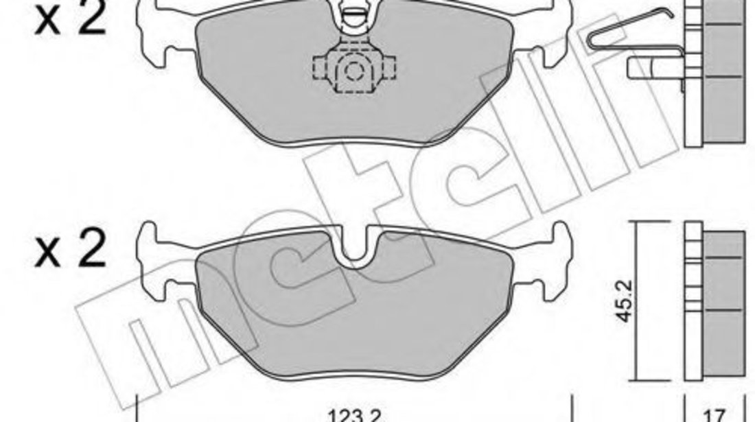 Set placute frana,frana disc ROVER 75 (RJ) (1999 - 2005) METELLI 22-0261-0 piesa NOUA