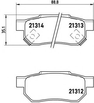 Set placute frana,frana disc ROVER STREETWISE (2003 - 2005) BREMBO P 28 017 piesa NOUA