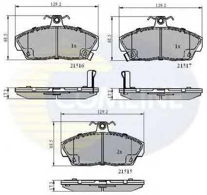 Set placute frana,frana disc ROVER STREETWISE (2003 - 2005) COMLINE CBP3232 piesa NOUA