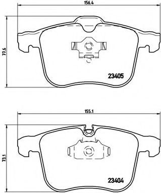 Set placute frana,frana disc SAAB 9-3 Cabriolet (YS3F) (2003 - 2016) BREMBO P 59 049 piesa NOUA