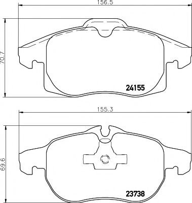 Set placute frana,frana disc SAAB 9-3 Combi (YS3F) (2005 - 2016) TEXTAR 2415501 piesa NOUA