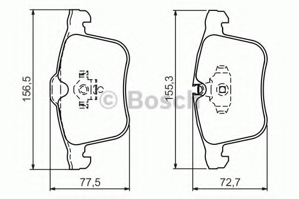 Set placute frana,frana disc SAAB 9-3 Combi (YS3F) (2005 - 2016) BOSCH 0 986 494 280 piesa NOUA