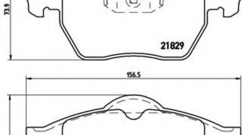 Set placute frana,frana disc SAAB 9-5 (YS3E) (1997 - 2009) BREMBO P 59 022 piesa NOUA