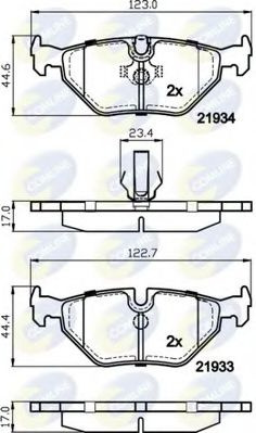 Set placute frana,frana disc SAAB 9-5 (YS3E) (1997 - 2009) COMLINE CBP01024 piesa NOUA