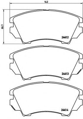 Set placute frana,frana disc SAAB 9-5 (YS3G) (2010 - 2012) BREMBO P 59 055 piesa NOUA