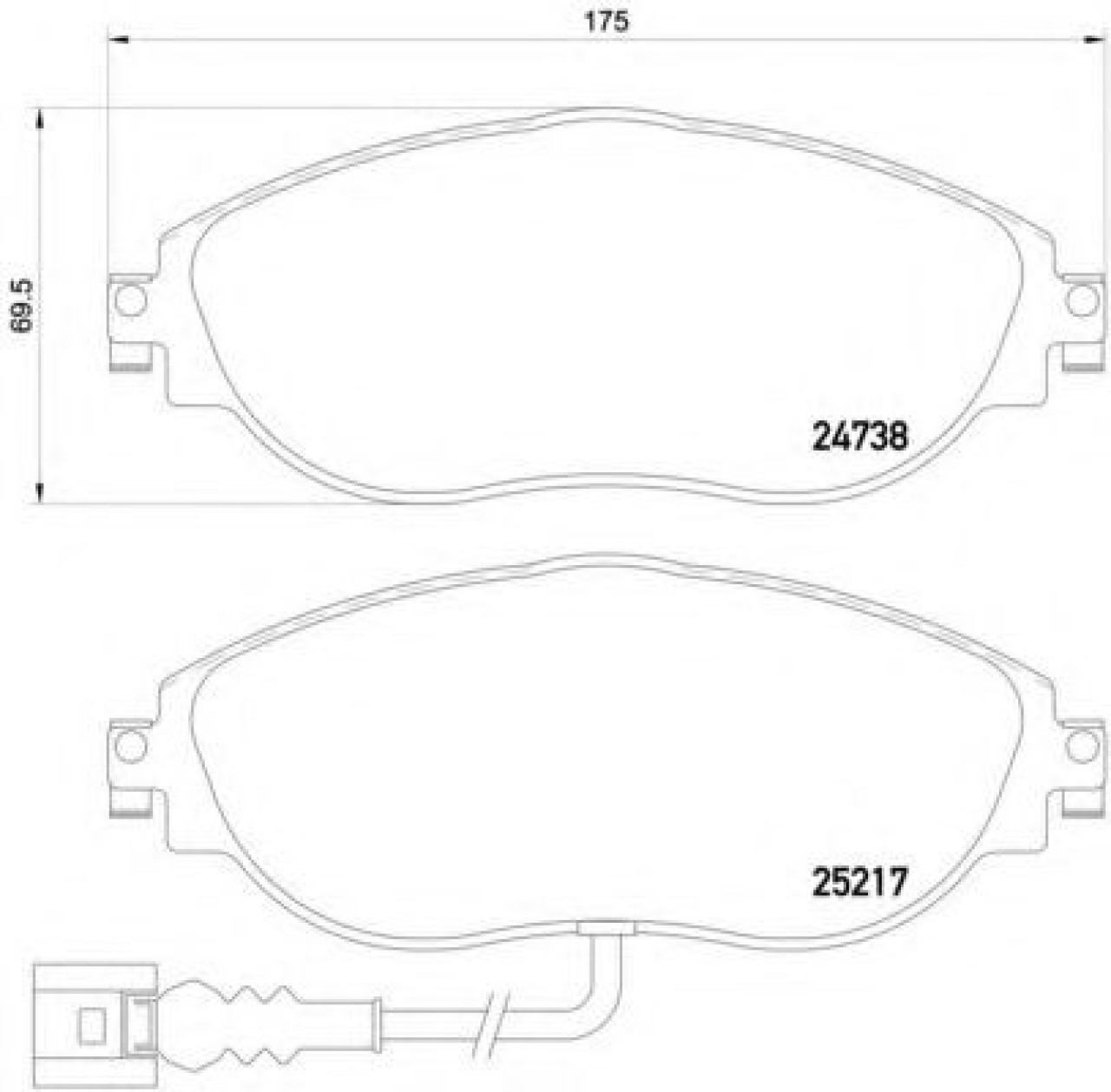 Set placute frana,frana disc SEAT ALHAMBRA (710, 711) (2010 - 2016) BREMBO P 85 131 piesa NOUA