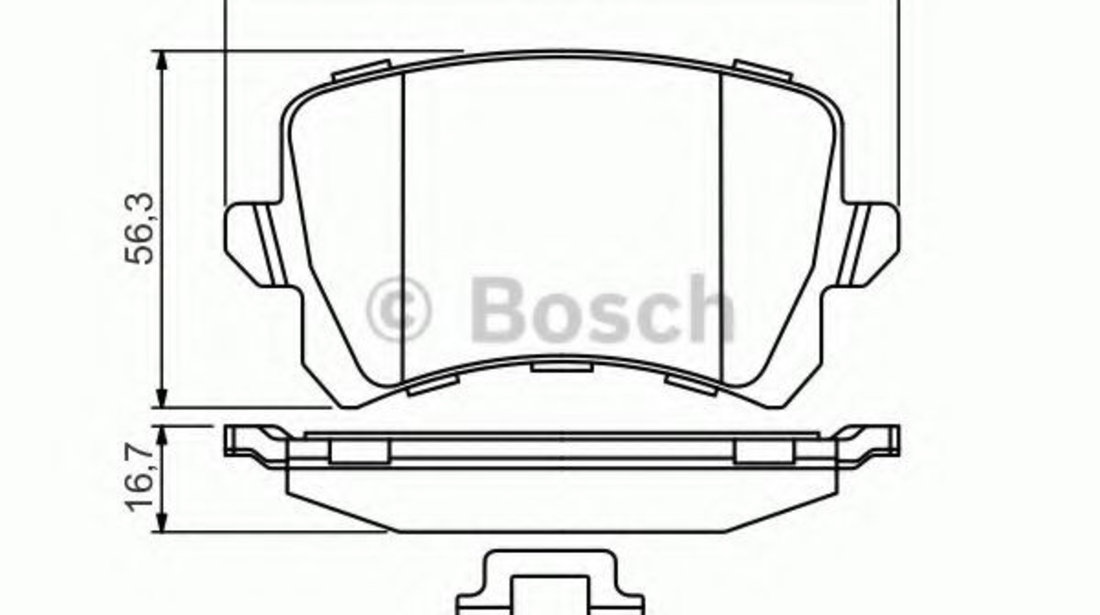 Set placute frana,frana disc SEAT ALHAMBRA (710, 711) (2010 - 2016) BOSCH 0 986 494 626 piesa NOUA