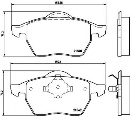 Set placute frana,frana disc SEAT ALHAMBRA (7V8, 7V9) (1996 - 2010) BREMBO P 85 039 piesa NOUA