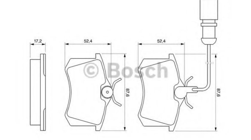 Set placute frana,frana disc SEAT ALHAMBRA (7V8, 7V9) (1996 - 2010) BOSCH 0 986 424 559 piesa NOUA