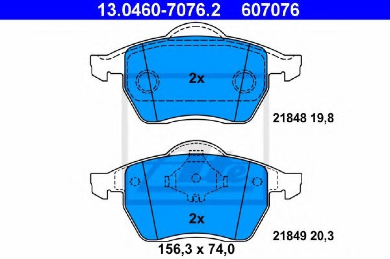 Set placute frana,frana disc SEAT ALHAMBRA (7V8, 7V9) (1996 - 2010) ATE 13.0460-7076.2 piesa NOUA