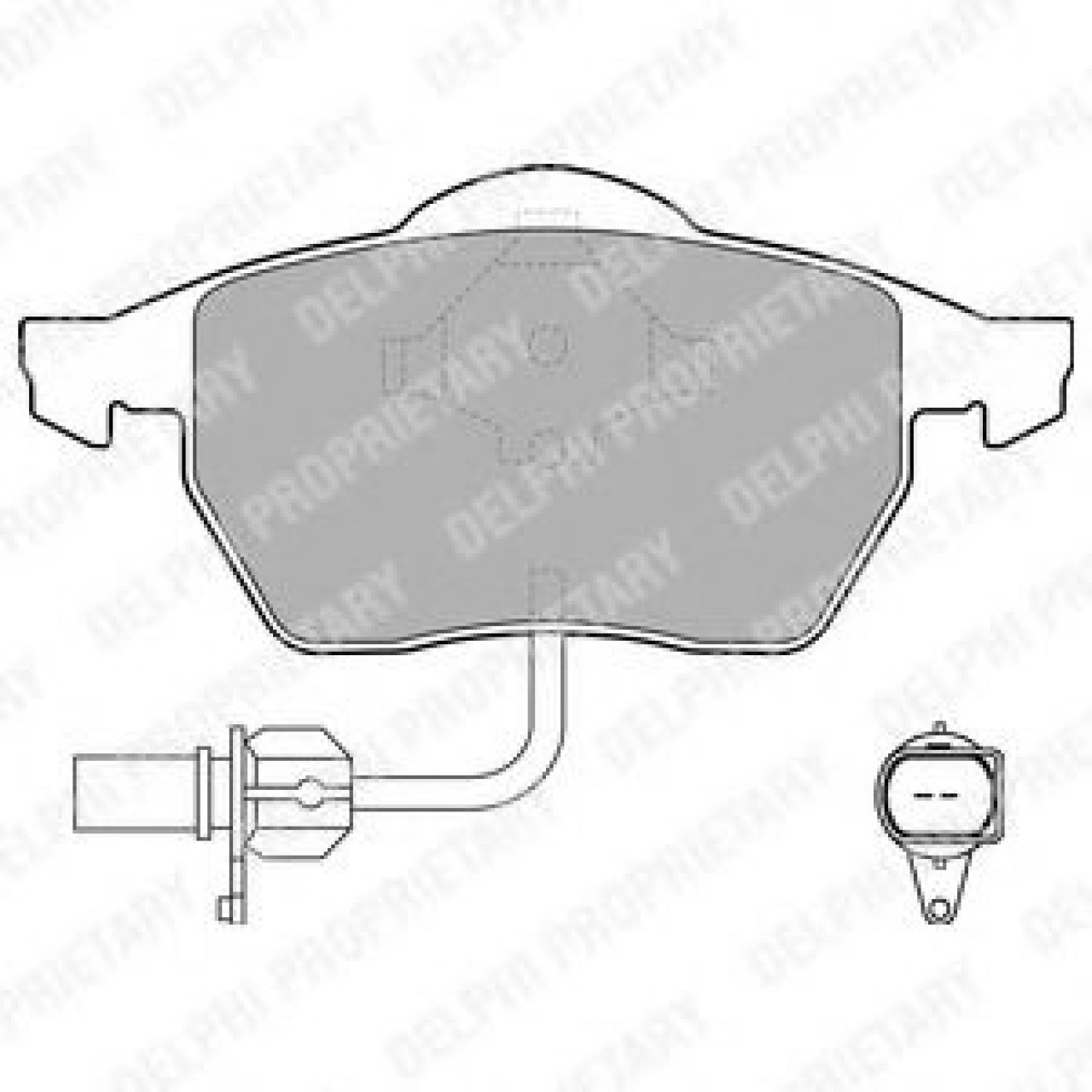 Set placute frana,frana disc SEAT ALHAMBRA (7V8, 7V9) (1996 - 2010) DELPHI LP1706 piesa NOUA