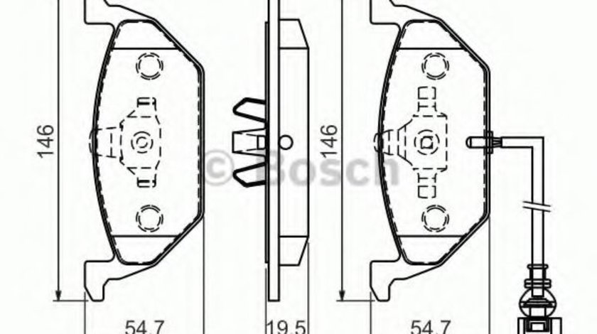 Set placute frana,frana disc SEAT ALTEA (5P1) (2004 - 2016) BOSCH 0 986 494 524 piesa NOUA