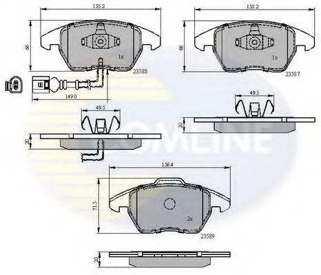 Set placute frana,frana disc SEAT ALTEA XL (5P5, 5P8) (2006 - 2016) COMLINE CBP11224 piesa NOUA