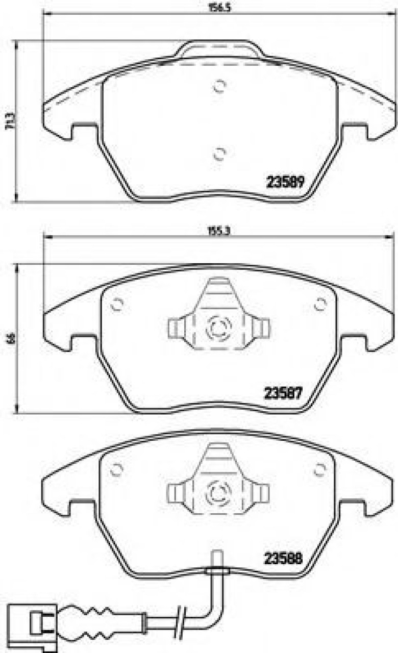 Set placute frana,frana disc SEAT ALTEA XL (5P5, 5P8) (2006 - 2016) BREMBO P 85 075 piesa NOUA