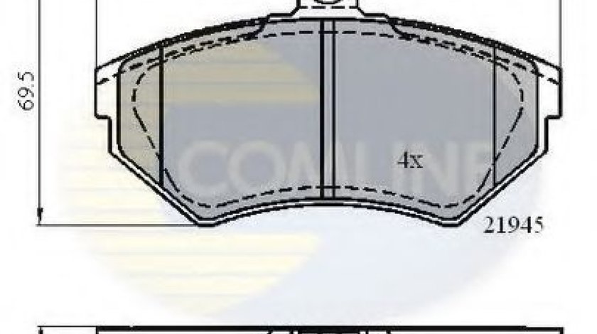 Set placute frana,frana disc SEAT AROSA (6H) (1997 - 2004) COMLINE CBP0989 piesa NOUA