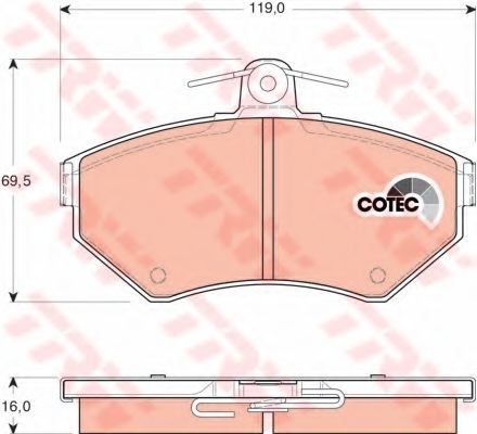 Set placute frana,frana disc SEAT AROSA (6H) (1997 - 2004) TRW GDB1437 piesa NOUA