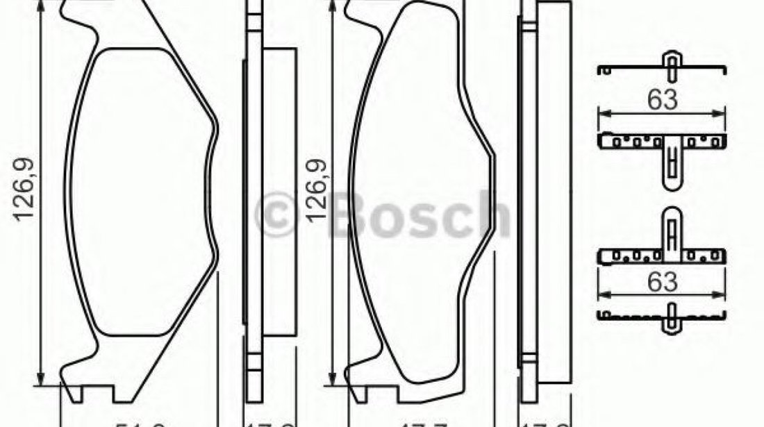 Set placute frana,frana disc SEAT CORDOBA (6K1, 6K2) (1993 - 1999) BOSCH 0 986 494 057 piesa NOUA