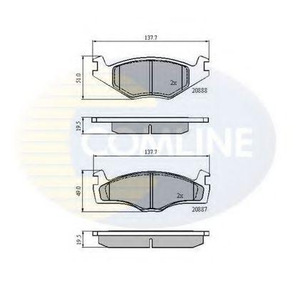 Set placute frana,frana disc SEAT CORDOBA (6K1, 6K2) (1993 - 1999) COMLINE CBP0149 piesa NOUA