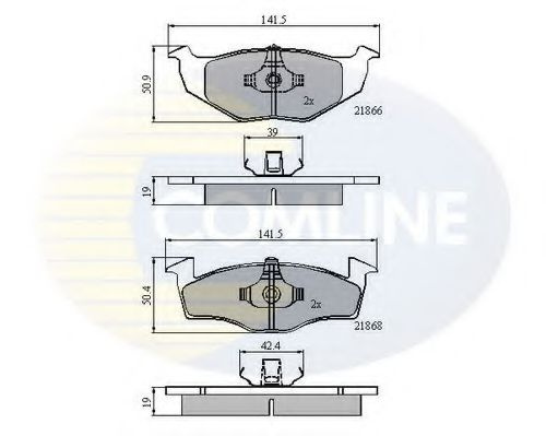 Set placute frana,frana disc SEAT CORDOBA (6K2) (1999 - 2002) COMLINE CBP0706 piesa NOUA