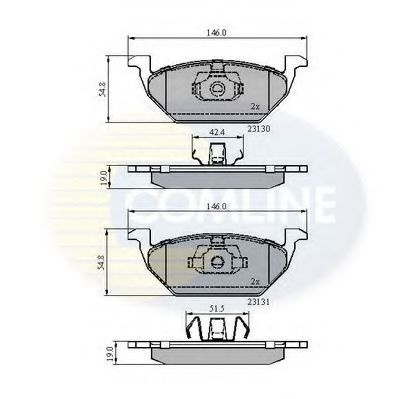 Set placute frana,frana disc SEAT CORDOBA (6K2) (1999 - 2002) COMLINE CBP0889 piesa NOUA