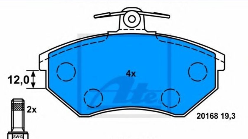 Set placute frana,frana disc SEAT CORDOBA (6K2) (1999 - 2002) ATE 13.0460-2958.2 piesa NOUA