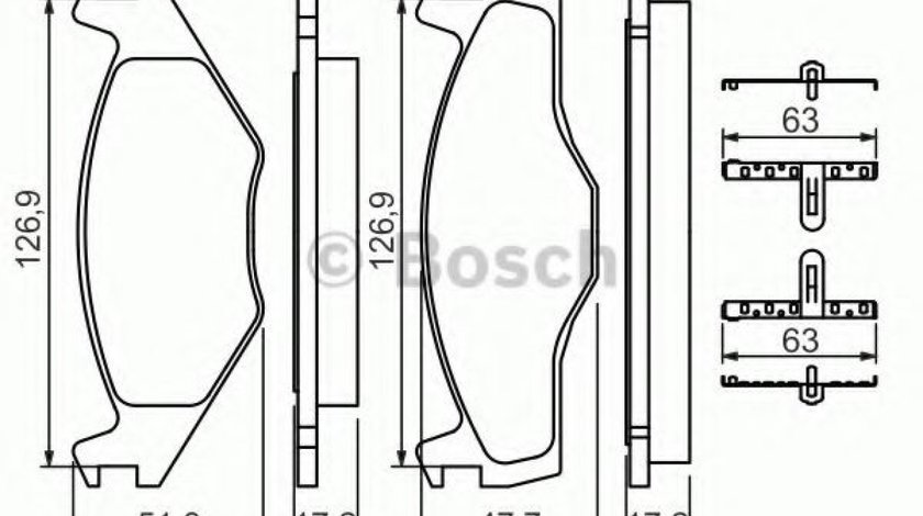 Set placute frana,frana disc SEAT CORDOBA Vario (6K5) (1996 - 1999) BOSCH 0 986 494 057 piesa NOUA