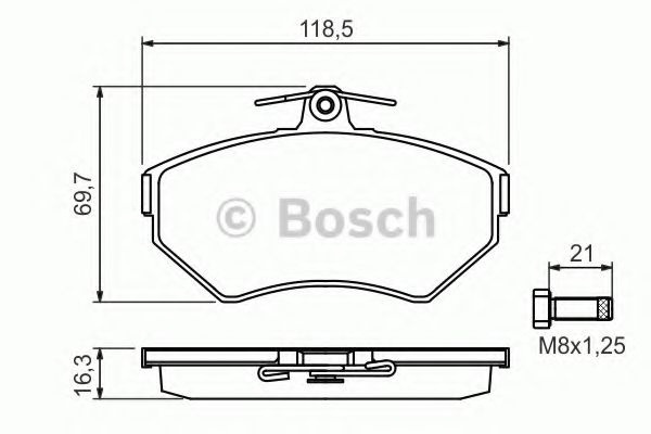 Set placute frana,frana disc SEAT CORDOBA Vario (6K5) (1999 - 2002) BOSCH 0 986 494 010 piesa NOUA