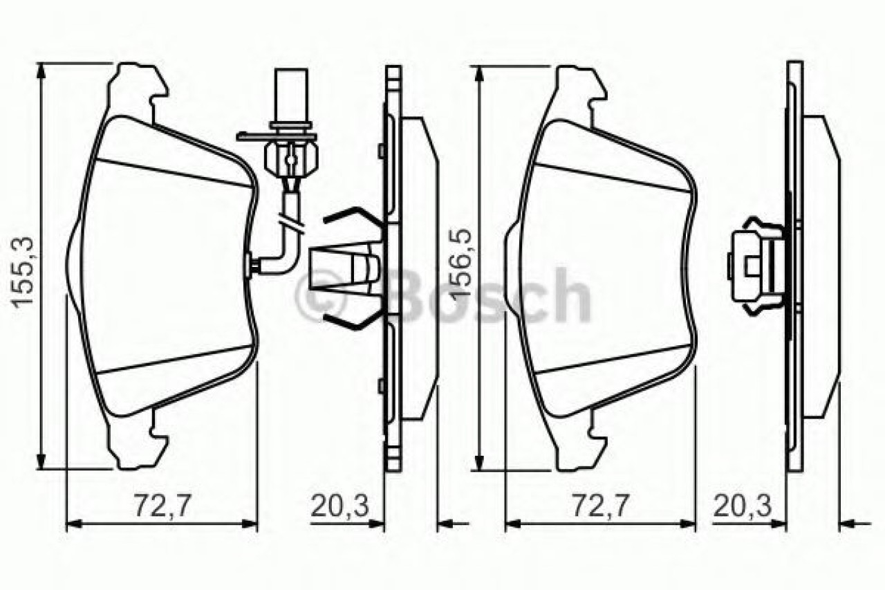 Set placute frana,frana disc SEAT EXEO (3R2) (2008 - 2016) BOSCH 0 986 495 272 piesa NOUA