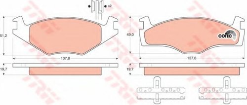 Set placute frana,frana disc SEAT IBIZA II (6K1) (1993 - 1999) TRW GDB454 piesa NOUA