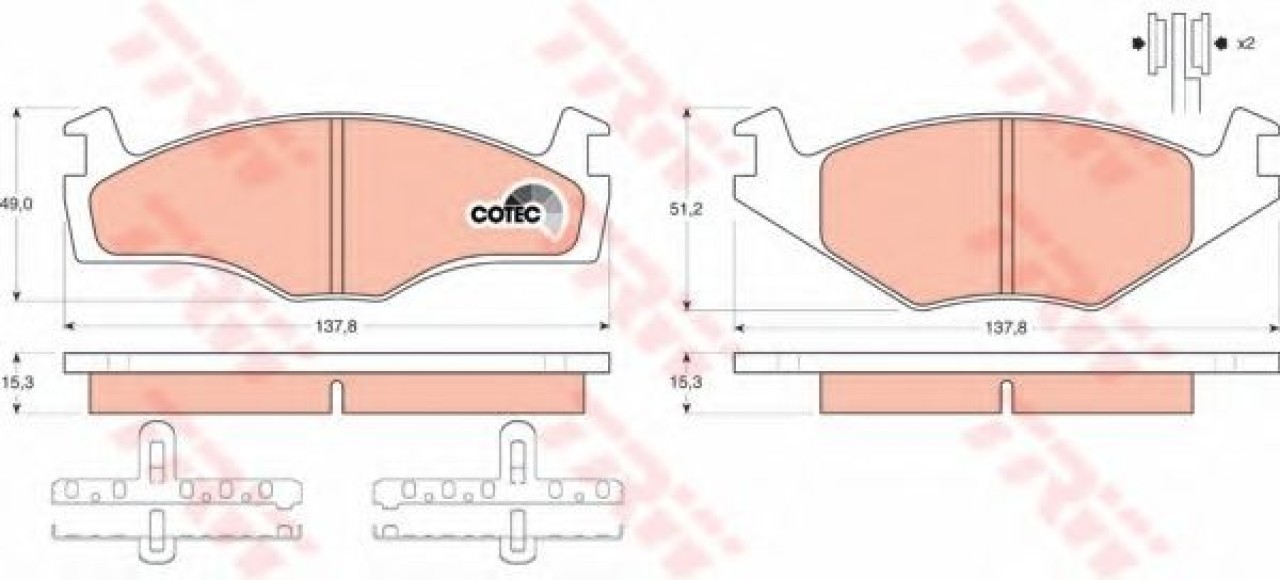 Set placute frana,frana disc SEAT IBIZA II (6K1) (1993 - 1999) TRW GDB459 piesa NOUA