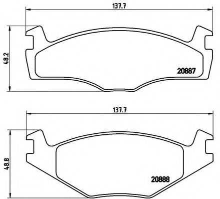 Set placute frana,frana disc SEAT IBIZA II (6K1) (1993 - 1999) BREMBO P 85 024 piesa NOUA