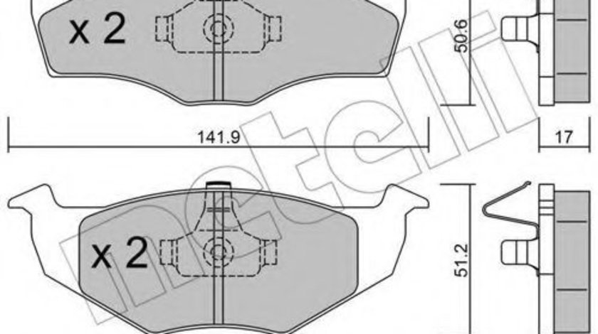 Set placute frana,frana disc SEAT IBIZA IV (6L1) (2002 - 2009) METELLI 22-0206-0 piesa NOUA