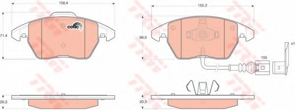 Set placute frana,frana disc SEAT IBIZA V SPORTCOUPE (6J1, 6P5) (2008 - 2016) TRW GDB1550 piesa NOUA