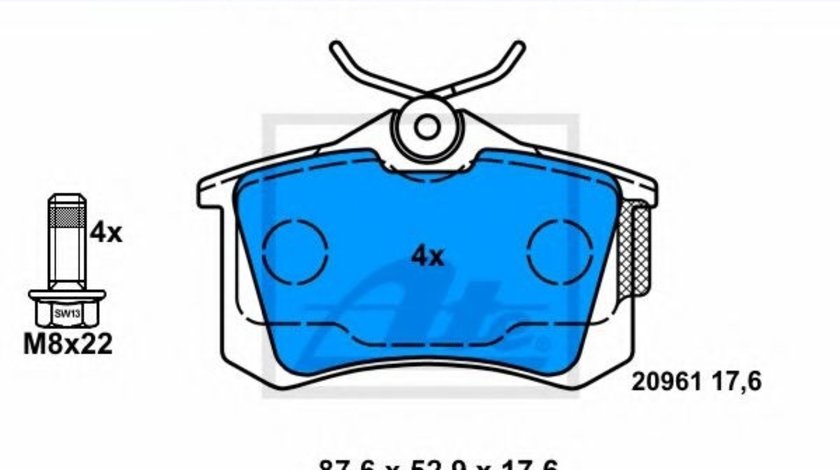 Set placute frana,frana disc SEAT IBIZA V SPORTCOUPE (6J1, 6P5) (2008 - 2016) ATE 13.0460-2820.2 piesa NOUA