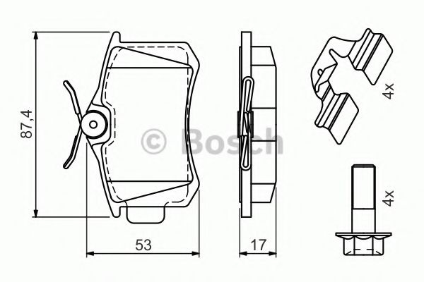 Set placute frana,frana disc SEAT IBIZA V SPORTCOUPE (6J1, 6P5) (2008 - 2016) BOSCH 0 986 494 596 piesa NOUA