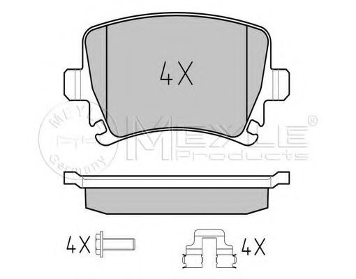 Set placute frana,frana disc SEAT LEON (1P1) (2005 - 2012) MEYLE 025 239 1417 piesa NOUA