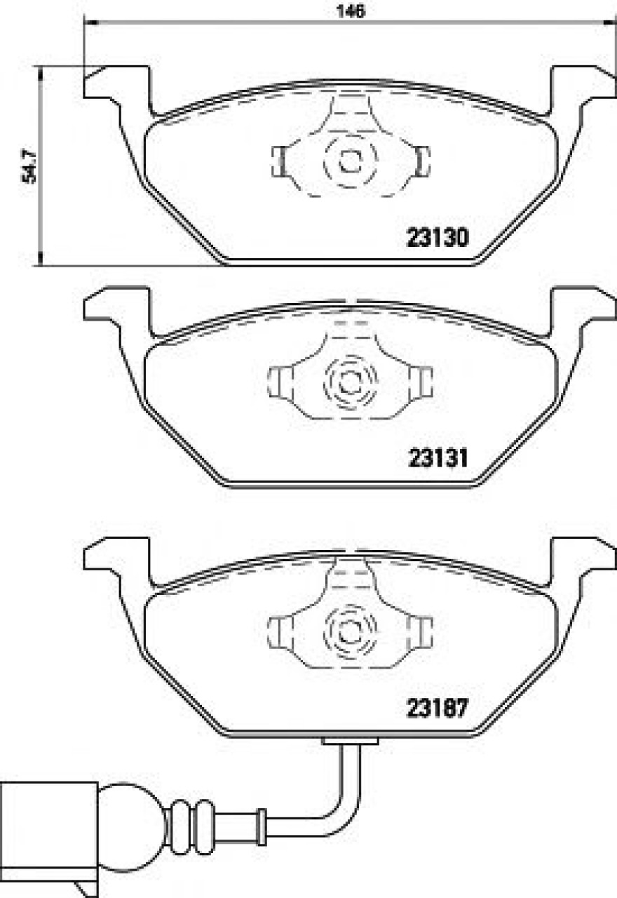 Set placute frana,frana disc SEAT LEON (1P1) (2005 - 2012) TEXTAR 2313101 piesa NOUA