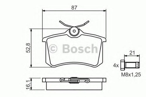 Set placute frana,frana disc SEAT LEON (5F1) (2012 - 2016) BOSCH 0 986 494 399 piesa NOUA