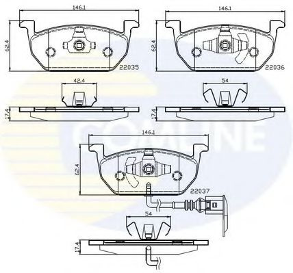 Set placute frana,frana disc SEAT LEON SC (5F5) (2013 - 2016) COMLINE CBP12224 piesa NOUA